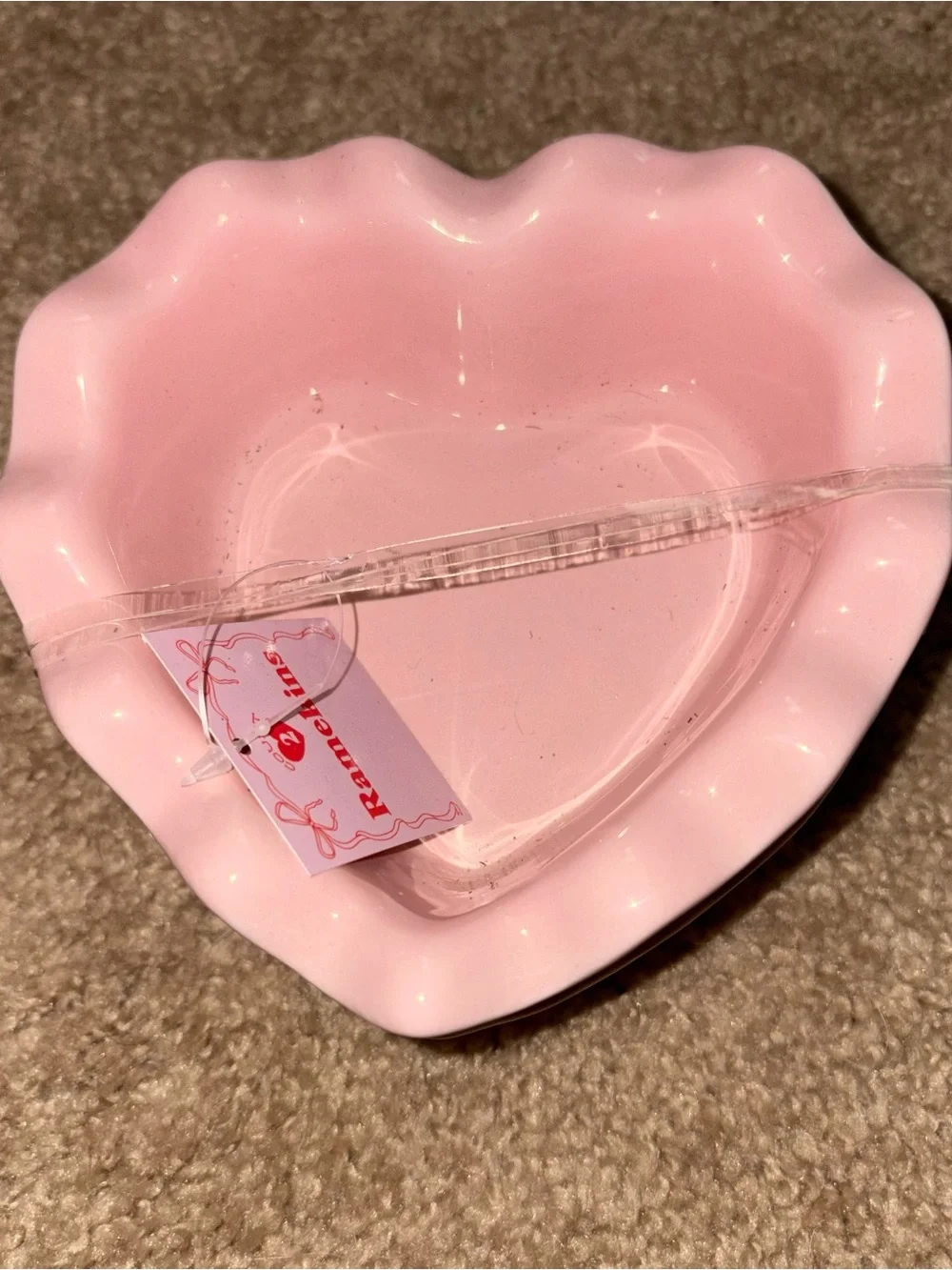 Pink Heart-Shaped Ramekin Dish